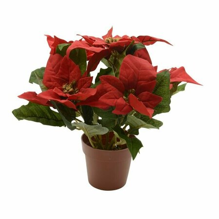 KAEMINGK INTERNATIONAL SILK POINSETTIA IN POT 627876